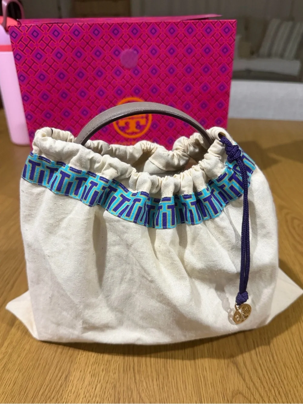 Tory Burch Leather Robinson Small Top Handle Bag